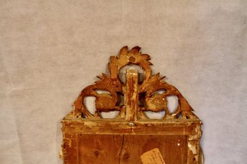 Miroir En Bois Doré D’époque Louis XVI, XVIIIe Siècle