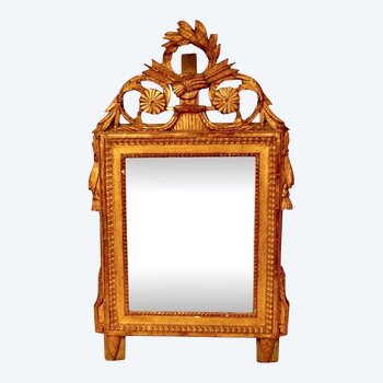 Miroir En Bois Doré D’époque Louis XVI, XVIIIe Siècle