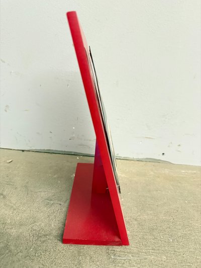 Antica placca metà '800 dipinta smalto Limoges raffigurante Cristo 28x15cm