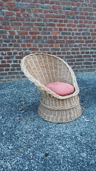 Two Wicker Armchairs , Circa 1960