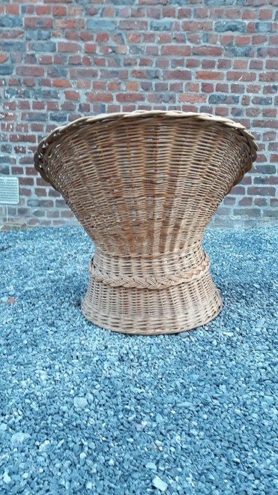 Two Wicker Armchairs , Circa 1960