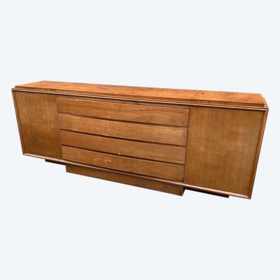 Cassettiera/credenza Art Déco di grandi dimensioni, impiallacciata in palissandro, risalente al 1930 circa.