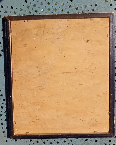 Olio su legno fiori in un vaso