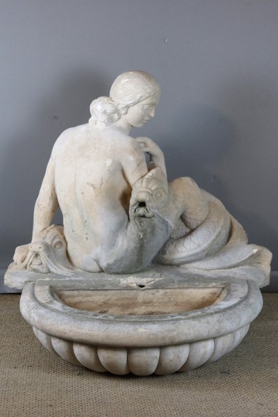 Garden fountain and its basin, late 19th and early 20th century