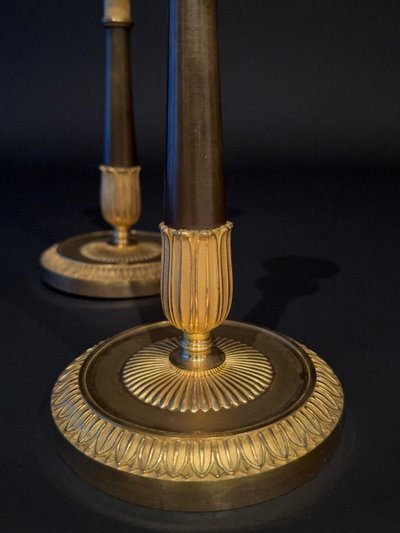 Glaude Galle/Fontainebleau, rara coppia di candelabri in stile Impero.