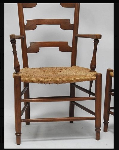 Coppia di poltrone rustiche in betulla Neo 1950 circa