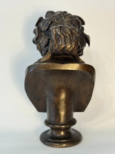 Busto in bronzo "Antinoo come Dioniso" H30 - F. Barbedienne colas (Bacco) 