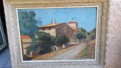 paesaggio della Provenza Olio su tavola XX secolo