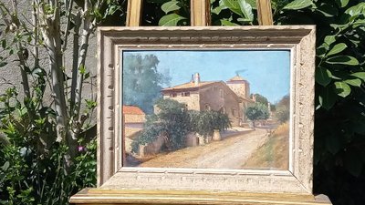 paesaggio della Provenza Olio su tavola XX secolo