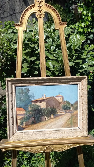 paesaggio della Provenza Olio su tavola XX secolo