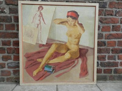 Bräuner, Oil on Canvas Signed and Dated 53