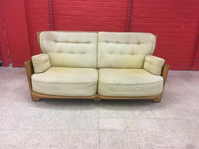 Guillerme Et Chambron, Oak Sofa, Votre Maison Edition, circa 1970
