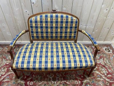 Sofa - Louis XVI style bench lily fabric