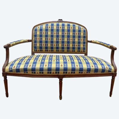 Sofa - Louis XVI style bench lily fabric
