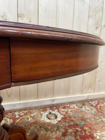 Guéridon Violed in walnut Napoleon III