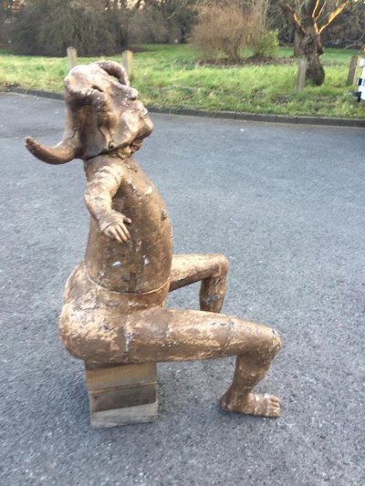 P. Gomez , " La Vache" Sculpture En Composition, Signée ,datée 1995