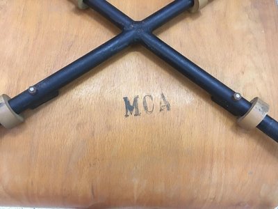 Suite De 6 Chaises Empilables En Bois Thermoformé, Circa 1950