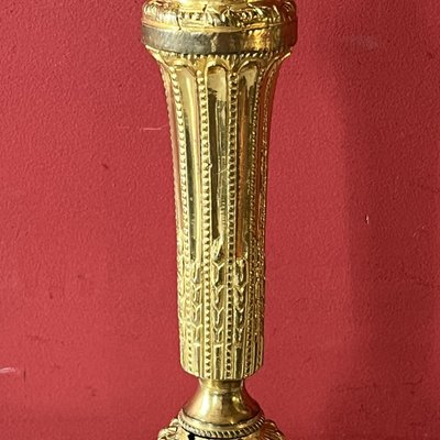 Pair of candlesticks with pearl friezes, Louis XVI period