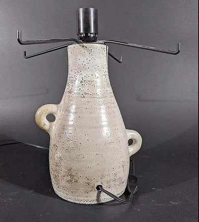 Accolay, Vintage Ceramic Lamp With Original Resin Shade , Circa 1950/1960