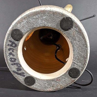 Accolay, Vintage Ceramic Lamp With Original Resin Shade , Circa 1950/1960