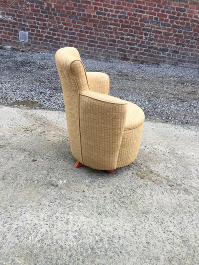 Paar Fauteuils Epoque Art Deco, Um 1940/1950 In Le Gout De Jules Leleu