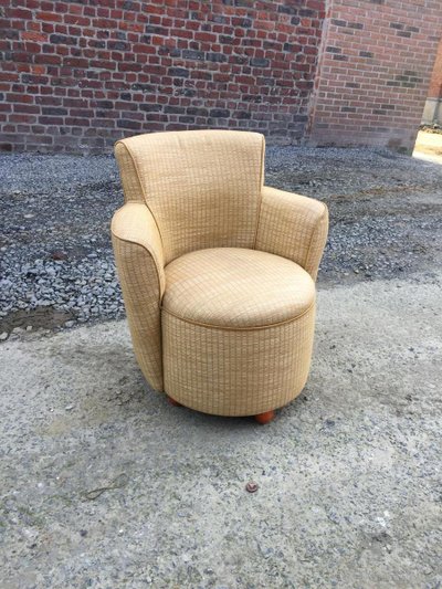 Paar Fauteuils Epoque Art Deco, Um 1940/1950 In Le Gout De Jules Leleu