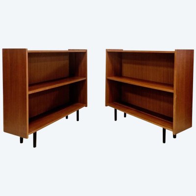 Coppia di librerie di metà secolo