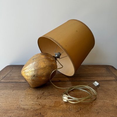 Murano lamp Venice 1960 gold inclusion arrow signature