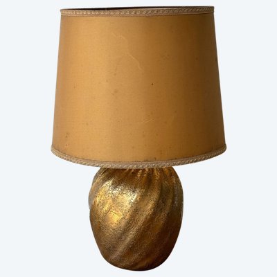 Murano lamp Venice 1960 gold inclusion arrow signature