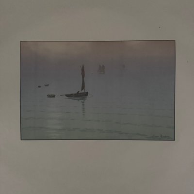 Lithograph by Henri Rivière Le Beau Pays de Bretagne - Brume en Mer
