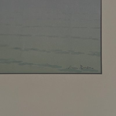 Lithograph by Henri Rivière Le Beau Pays de Bretagne - Brume en Mer