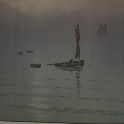 Lithograph by Henri Rivière Le Beau Pays de Bretagne - Brume en Mer