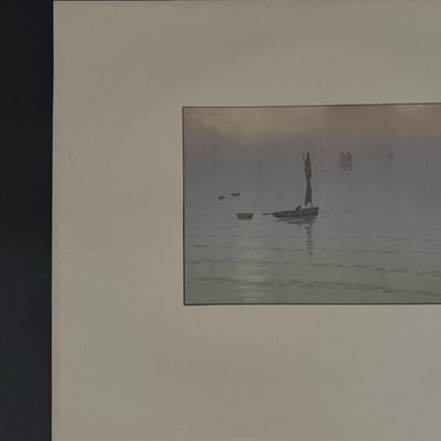 Lithograph by Henri Rivière Le Beau Pays de Bretagne - Brume en Mer