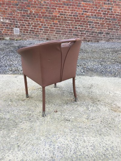 Paolo Piva, 4 Fauteuils En Cuir, Edition Wittmann, Circa 1980