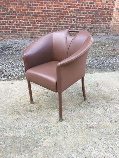 Paolo Piva, 4 Fauteuils En Cuir, Edition Wittmann, Circa 1980