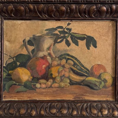 Öl auf Leinwand von M. Rery Stillleben mit Obst und Gemüse XX.