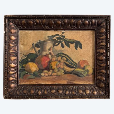 Öl auf Leinwand von M. Rery Stillleben mit Obst und Gemüse XX.