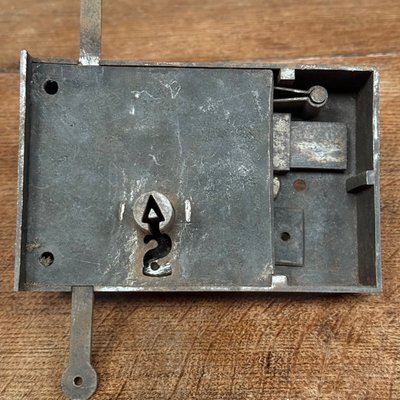Cloverleaf lock and key 18th century ironwork