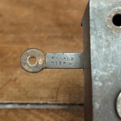 Cloverleaf lock and key 18th century ironwork