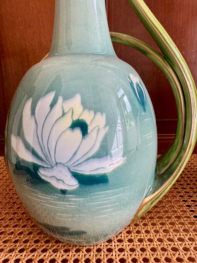 Pair of Art Nouveau Luneville Keller Guerin Vases