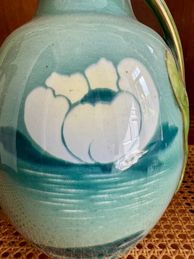 Pair of Art Nouveau Luneville Keller Guerin Vases