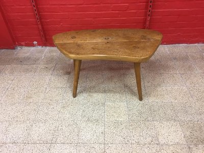 Brutalistischer Tisch in freier Form aus massiver Ulme, um 1950