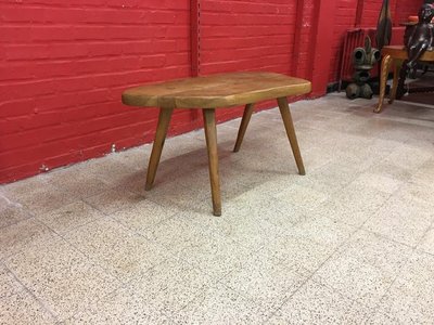 Brutalistischer Tisch in freier Form aus massiver Ulme, um 1950