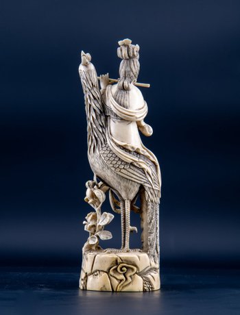 Paire D’okimono En Ivoire Figurant Guanyin, Chine XIXe Siècle