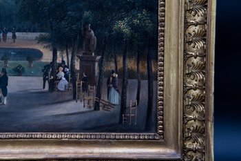 Öl Auf Leinwand "Blick Auf Das Pantheon", 19. Jahrhundert