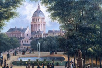 Öl Auf Leinwand "Blick Auf Das Pantheon", 19. Jahrhundert