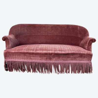 Sofa - Crapaud bench Napoleon III Pink Velvet time