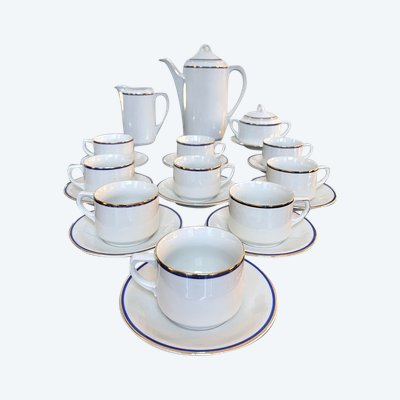 Tea Coffee Set Porcelain Breakfast Cups - Jug Sugar Bowl Creamer - Vintage