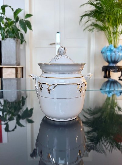 Old Paris Porcelain Sugar Bowl - Tea Coffee