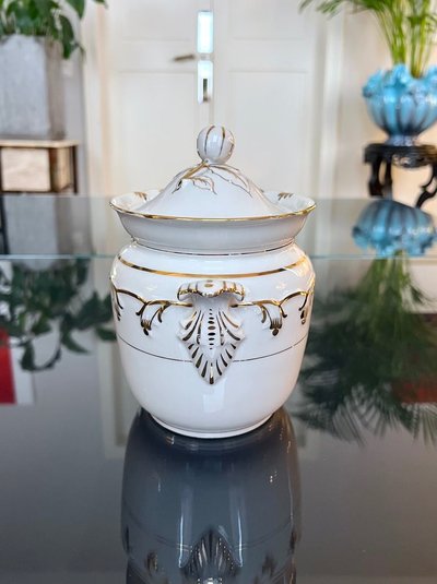 Old Paris Porcelain Sugar Bowl - Tea Coffee